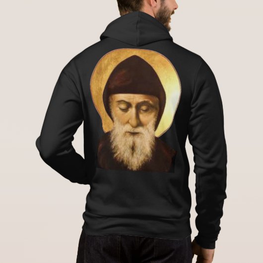 Saint Charbel Makhlouf-Beide zijden-Rits Hoodie (Achterkant)