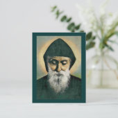 Saint Charbel Portrait Briefkaart (Staand voorkant)