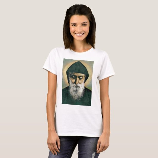 Saint Charbel Portrait T-shirt (Voorkant volledig)