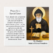 Saint Charbel Prayer Card Kaart (Buitenkant ongevouwen)