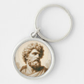 Saint Christopher Artwork Religious Protection Art Sleutelhanger (Voorkant)