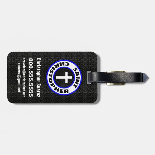 Saint Christopher Bagagelabel (Achterkant horizontaal)