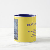 Saint Christopher Blue Tile Coffee Mok (Midden)