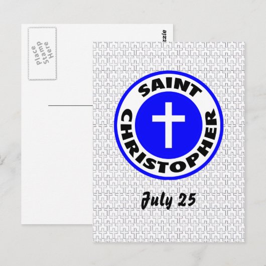 Saint Christopher Briefkaart (Voorkant / Achterkant)