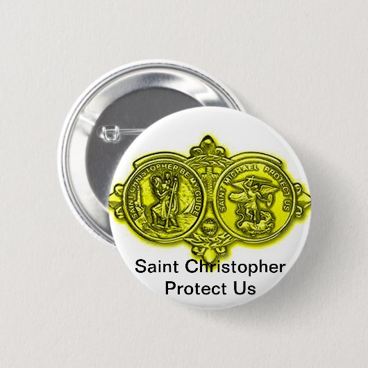 Saint Christopher Button (Voorkant /achterkant)