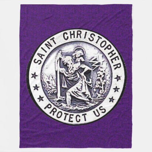 SAINT CHRISTOPHER Fleece Blanket Deken (Voorkant)