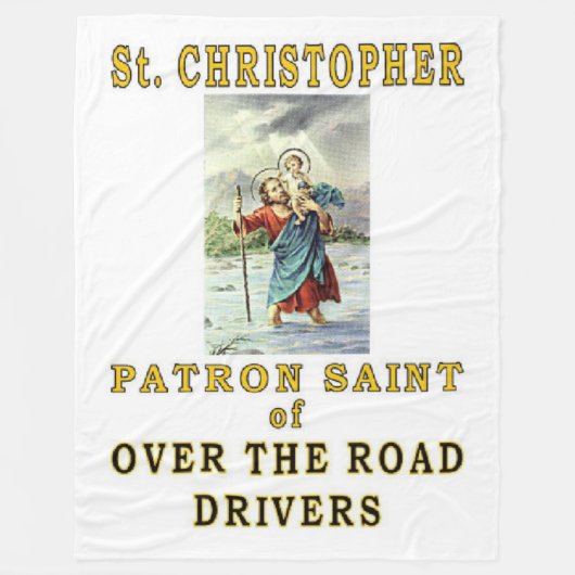 SAINT CHRISTOPHER FLEECE DEKEN (Voorkant)