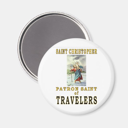 SAINT CHRISTOPHER MAGNEET (Voorkant / Achterkant)