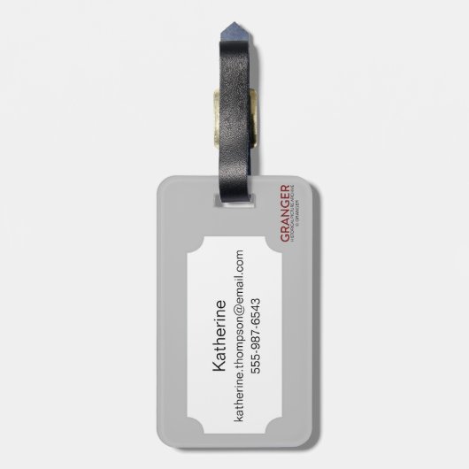 Saint Christopher Medal Bagagelabel (Achterkant verticaal)