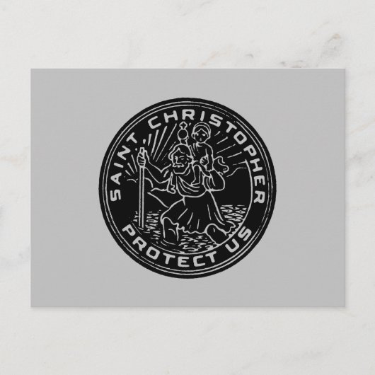 Saint Christopher Medal Briefkaart (Voorkant)