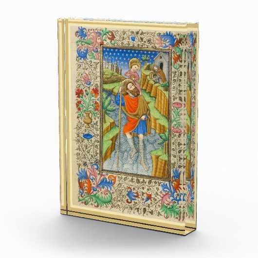 Saint Christopher Middeleeuwse verlichting Fotoblokken (Rechts)