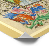 Saint Christopher Middeleeuwse verlichting Poster (Hoek)