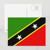 Saint Christopher Nevis Flag Briefkaart (Voorkant / Achterkant)
