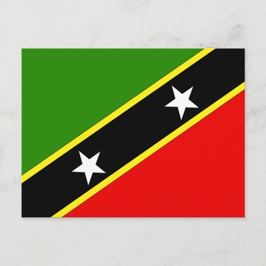 Saint Christopher Nevis Flag Briefkaart (Voorkant)