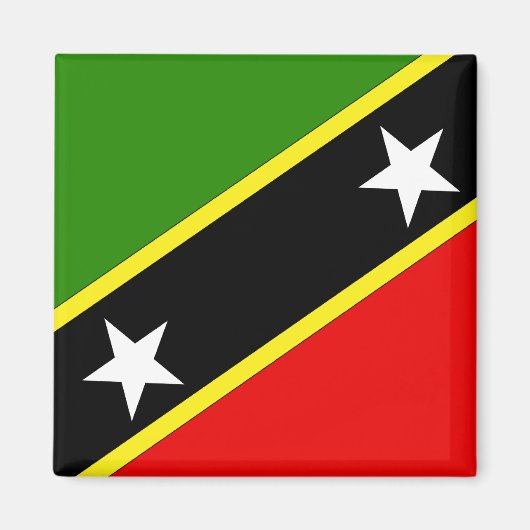 Saint Christopher Nevis Vlag Magneet (Voorkant)