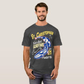 Saint Christopher Surf Patron Saint-Surfing T-shirt (Voorkant volledig)