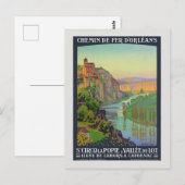 Saint-Cirq-Lapopie Vintage Poster 1914 Briefkaart (Voorkant / Achterkant)