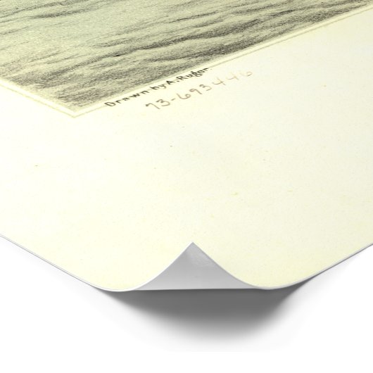 Saint Clair Michigan 1868 Antiek Panoramische Kaar Poster (Hoek)