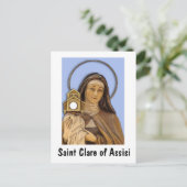 Saint Clare Assisi Briefkaart (Staand voorkant)
