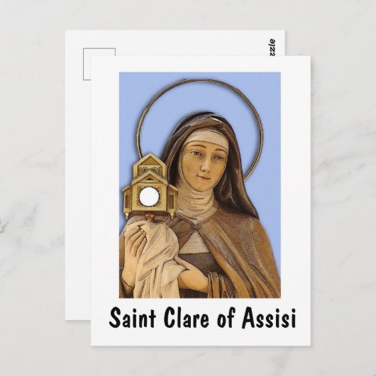 Saint Clare Assisi Briefkaart (Voorkant / Achterkant)