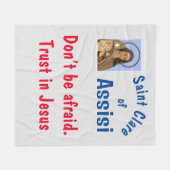 Saint Clare Assisi Fleece Deken (Voorkant (Horizontaal))