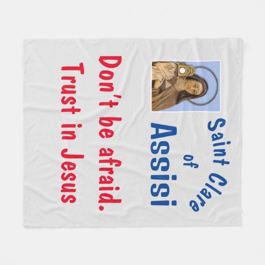 Saint Clare Assisi Fleece Deken (Voorkant (Horizontaal))