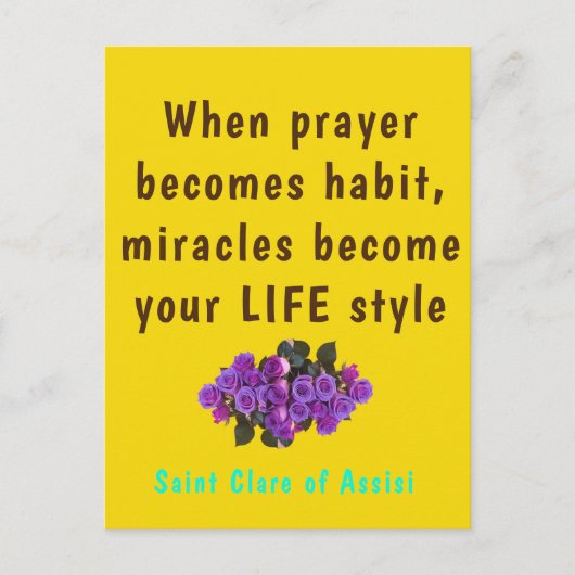 Saint Clare Assisi Poster Briefkaart (Voorkant)