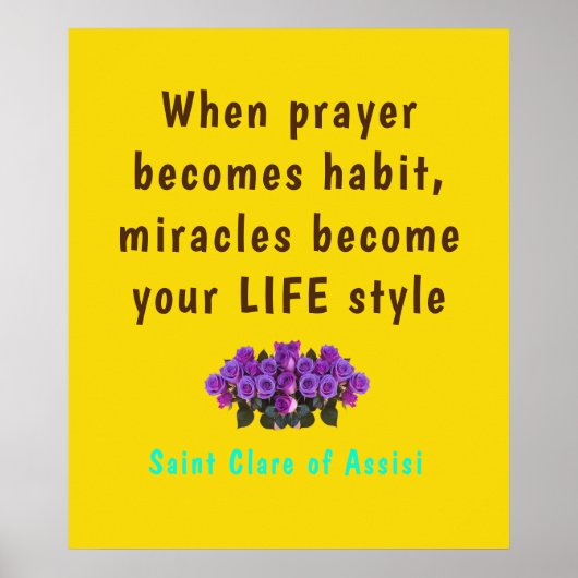 Saint Clare Assisi-Poster Poster (Voorkant)