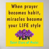 Saint Clare Assisi-Poster Poster (Voorkant)