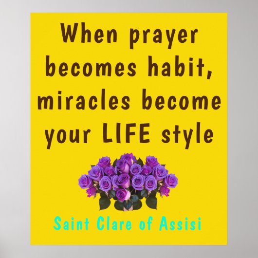 Saint Clare Assisi-Poster Poster (Voorkant)