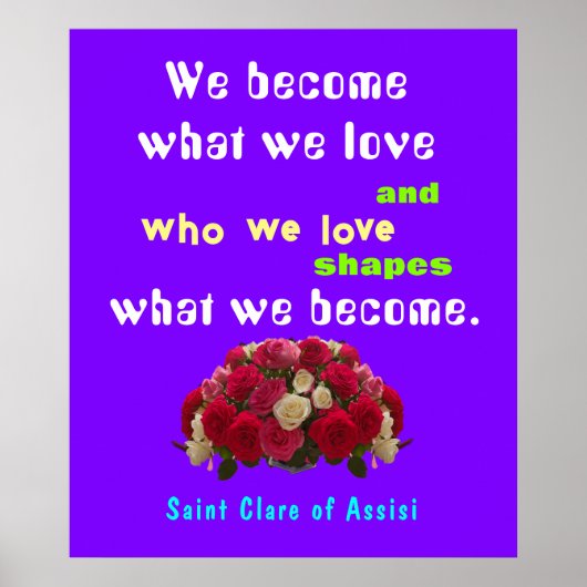 Saint Clare Assisi-Poster Poster (Voorkant)