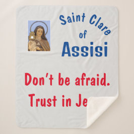 Saint Clare Assisi Sherpa Deken