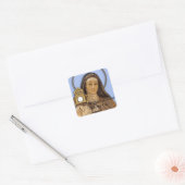 Saint Clare Assisi Vierkante Sticker (Envelop)