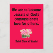 Saint Clare of Assisi Briefkaart (Voorkant)