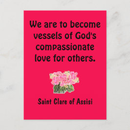 Saint Clare of Assisi Briefkaart