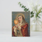 Saint Clare of Assisi Briefkaart (Staand voorkant)
