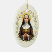 Saint Clare of Assisi God's Peace and Blessings Keramisch Ornament (Rechts)