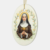 Saint Clare of Assisi God's Peace and Blessings Keramisch Ornament (Links)