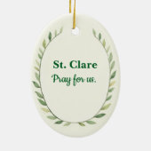 Saint Clare of Assisi God's Peace and Blessings Keramisch Ornament (Achterkant)