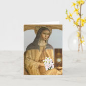 Saint Clare of Assisi Kaart (Gele Bloem)