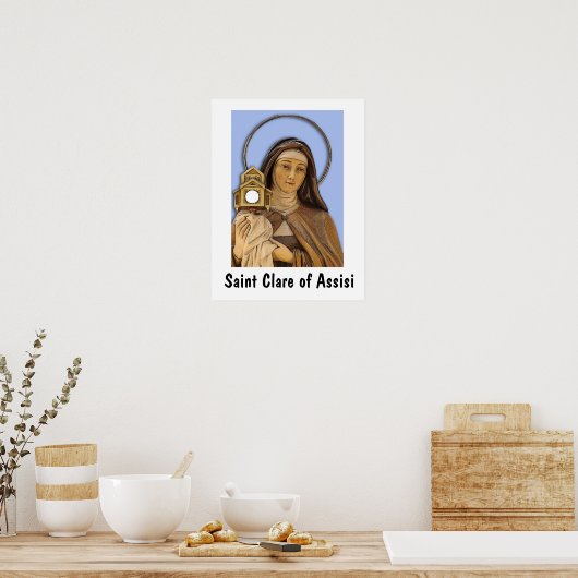 Saint Clare of Assisi Poster (Keuken)