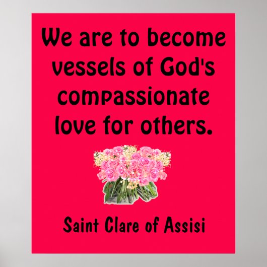 Saint Clare of Assisi Poster (Voorkant)