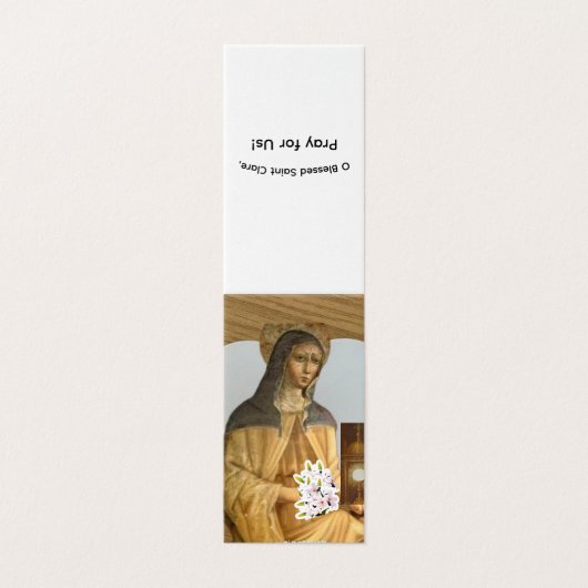 Saint Clare of Assisi Prayer Card Kaart (Buitenkant ongevouwen)