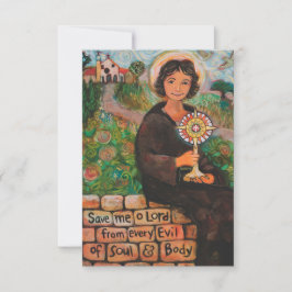 Saint Clare of Assisi Prayer Kaart