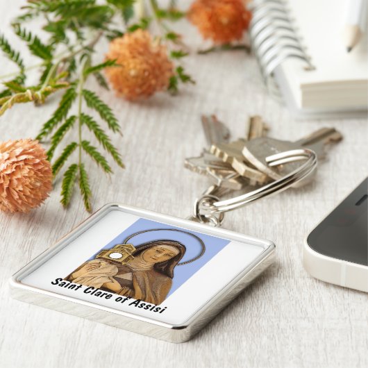 Saint Clare of Assisi Sleutelhanger (Zijkant)