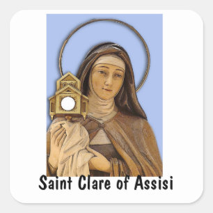 Saint Clare of Assisi Vierkante Sticker