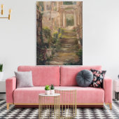 Saint-Cloud Castle ruïneert trappen Canvas Afdruk (Insitu (Woonkamer))