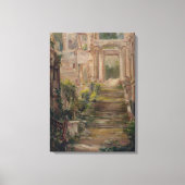 Saint-Cloud Castle ruïneert trappen Canvas Afdruk (Voorkant)
