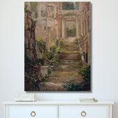 Saint-Cloud Castle ruïneert trappen Canvas Afdruk