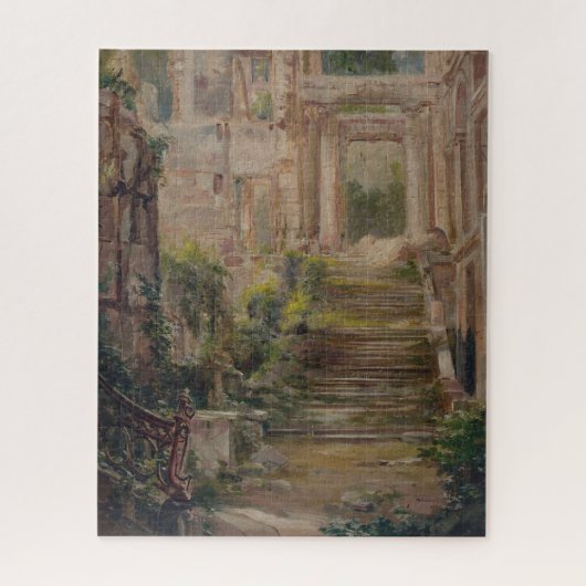 Saint-Cloud Castle ruïneert trappen Legpuzzel (Verticaal)